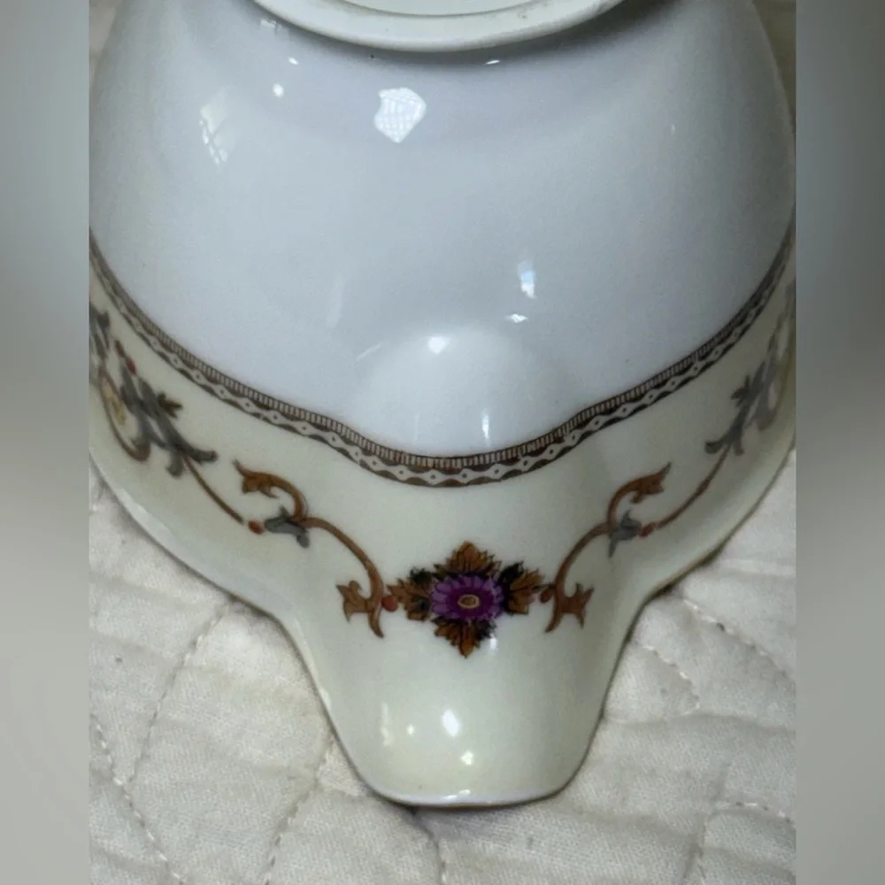 Vtg Meito Ivory China Creamer Royal Embassy Occupied Japan 22 Kt Gold 3